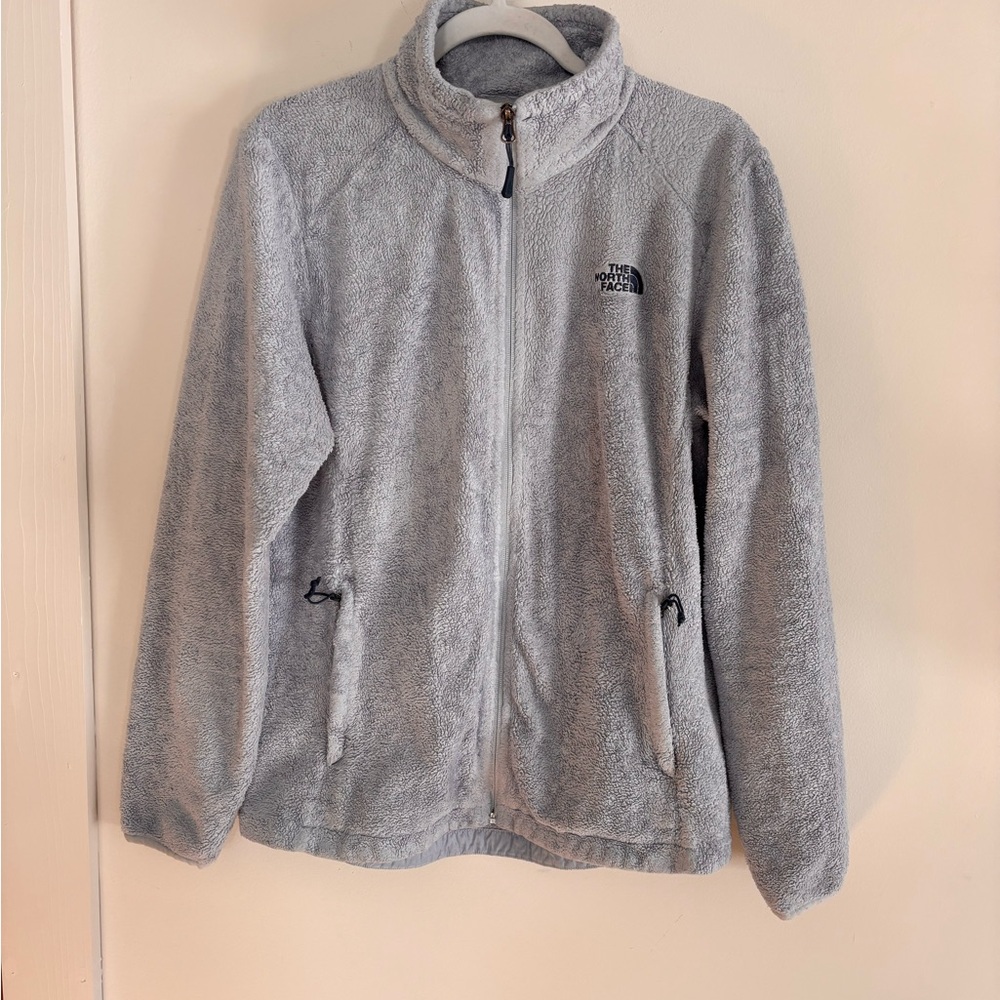 The North Face Fleece Sweater Size L | Light Blue Cozy Full Zip Sherpa Jacket